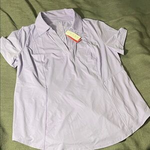 Lane Bryant Livi V neck preformance polo